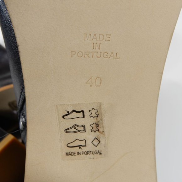 FREE PEOPLE Sienna Square Toe Ankle BOOTS Size 40 9.5 10 Black Leather NEW $198 - Picture 13 of 16